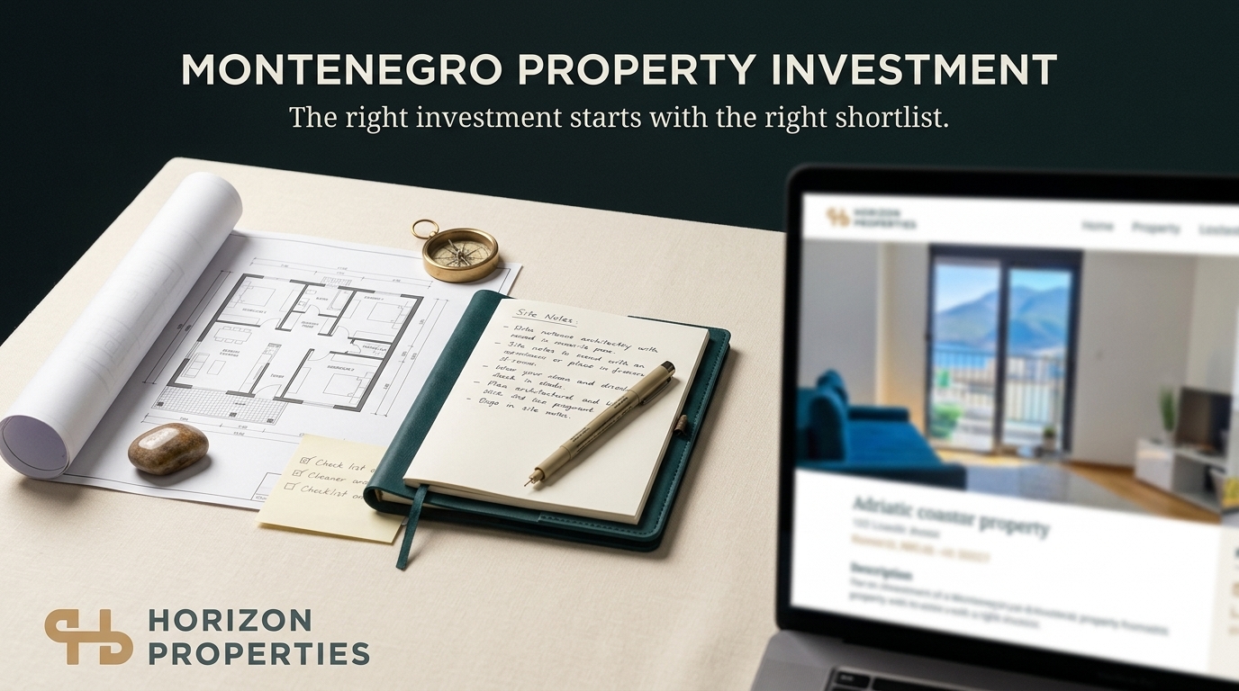 Horizon Properties guidance for buying real estate in Montenegro